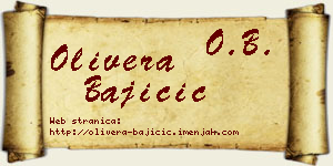 Olivera Bajičić vizit kartica